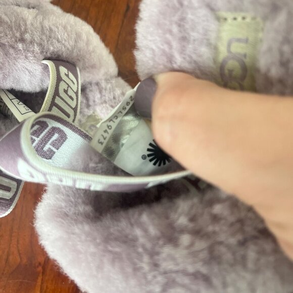 Ugg Girls Purple Oh Yeah Fuzzy Slides- Size 9 - Picture 9 of 9